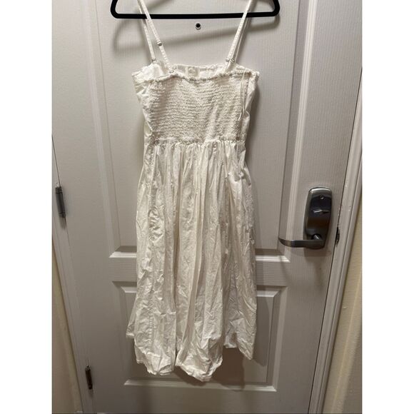 Free People Lilah Pleated Tube Dress White Midi Dress Size S - Picture 6 of 7